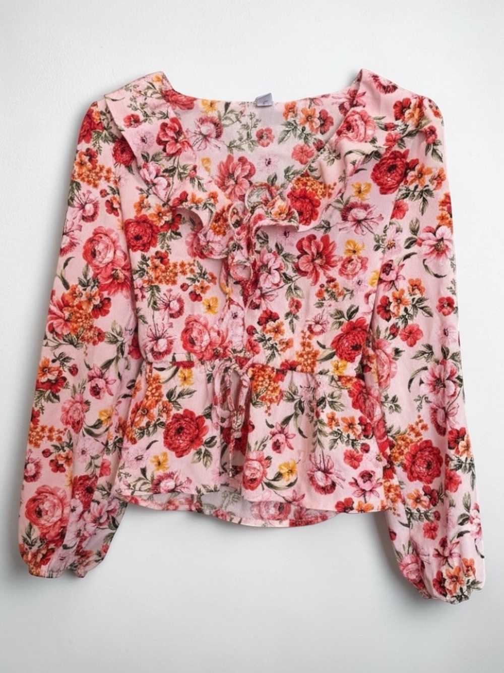 Floral Ruffle Peplum Blouse Old Navy